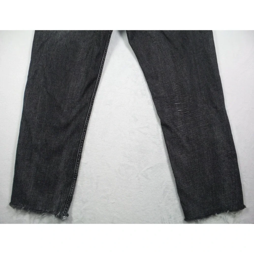 Levis 559 Jeans Mens Size 36 x 32 Gray Denim Relaxed Fit Straight Leg Raw Hem